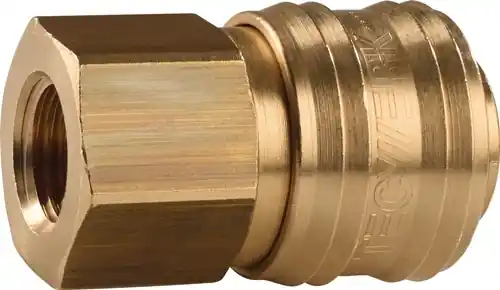SNELKOPPELING DN 7,2, BINNENSCHROEFDRAAD MESSING BLANK SCHROEFDRAAD G 1/4 INCH 1