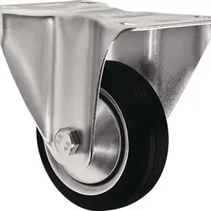 BOKWIEL WIEL D. 125MM DRAAGVERMOGEN 100KG MASSIEF RUBBER PLAAT L105XB80MM TW