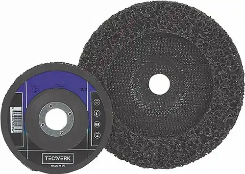 GROFREINIGINGSSCHIJF D.115X22MM EXTRA COARSE GAT 22,23 MM TECWERK