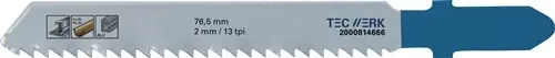 DECOUPEERZAAGBLAD TOTALE LENGTE 76,5 MM TANDVERDELING 2 MM HSS 25 STUKS / KAART