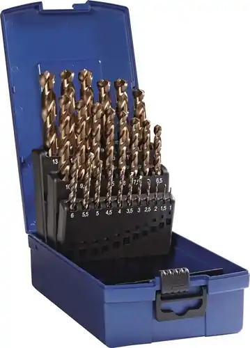 SPIRAALBOREN-SET DIN 338 TYPE VA NOMINALE D. 1-13X0,5MM HSS-CO5 STOOMONTLATEN 2