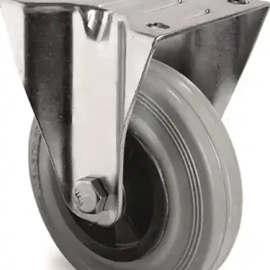 BOKWIEL MET BEVESTIGINGSPLAAT 200 MM 205 KG VOLLEDIG VAN RUBBER 135 X 110 MM POL