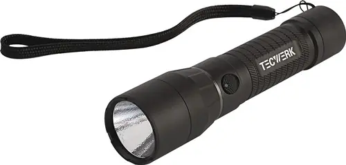 LED-ZAKLAMP 100-3.000 LM HIGH PERFORMANCE TORCH LI-ION ZWART TECWERK