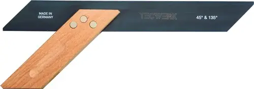PRECISIE-VERSTEKHAAK BEENLENGTE 300 MM 45° EN 135° HOEKMAAT BEUKENHOUT TECWERK