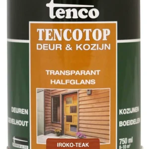 TENCOTOP DEUR & KOZIJN TRANSPARANT IROKO TEAK 0,75