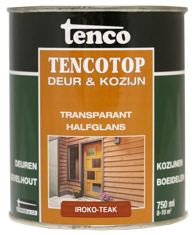 TENCOTOP DEUR & KOZIJN TRANSPARANT IROKO TEAK 0,75