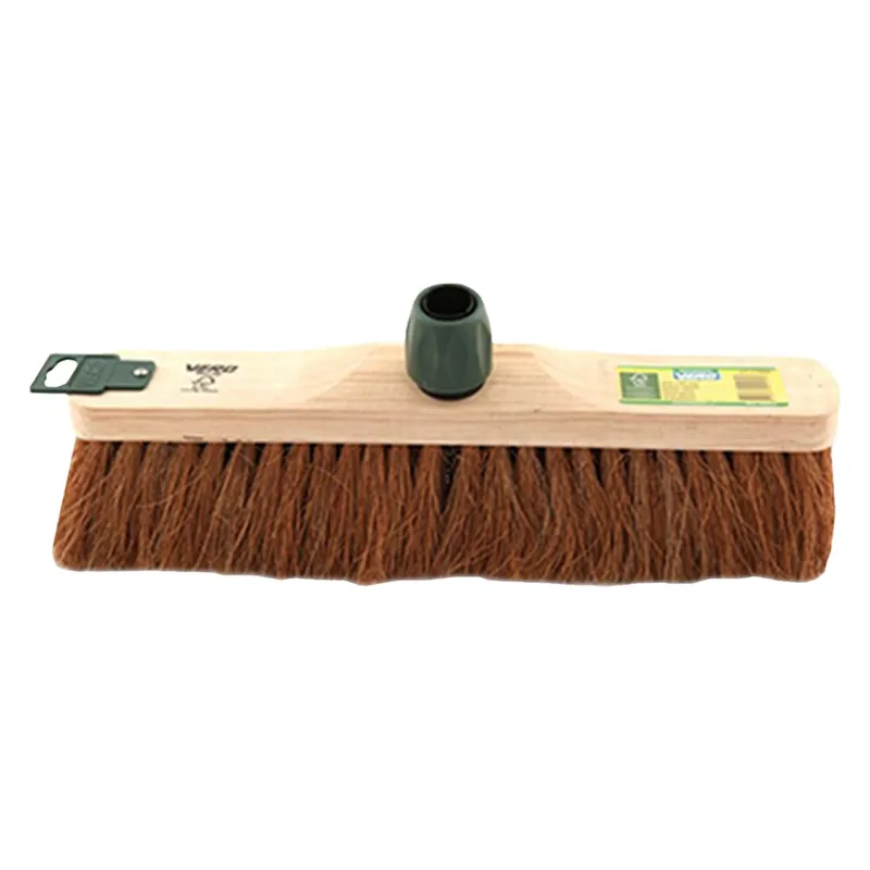 BEZEM 35 CM HOUT KUNSTVEZEL ROOD