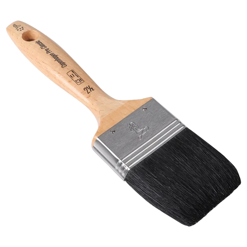 COPENHAGEN PRO CLASSIC PLATTE KWAST - MAAT 2.5 - ZWART CHINEES VARKENS