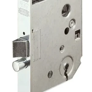213211U18 PER 60 DEURSLOT, DM55MM, S57MM, VOORPLAAT STAAL GELAKT 18X15