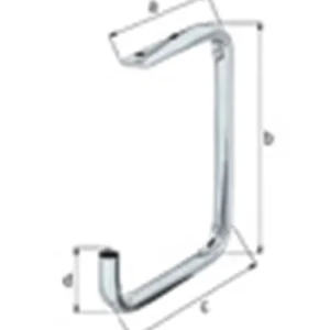 PLAFONDHAKEN GEBOGEN BL VERZ Ø18,255X155
