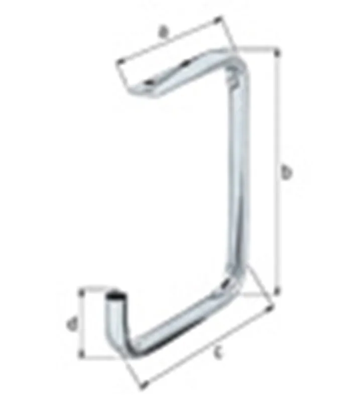 PLAFONDHAKEN GEBOGEN BL VERZ Ø18,255X155