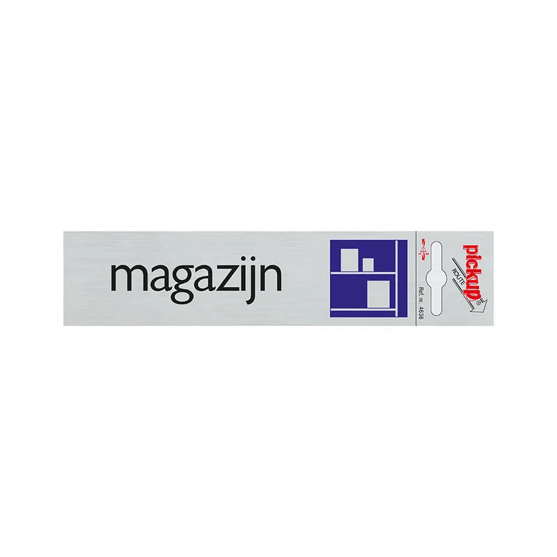BORD ALULOOK MAGAZIJN 165X44 MM ZELFKLEVEND