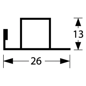 HOR3000 VZH PROFIEL ANO ZIL 200CM