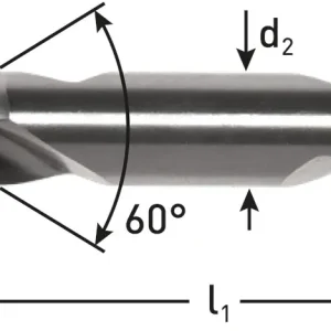 HSS-G CENTREERBOOR, DIN 333-A, ø1,0