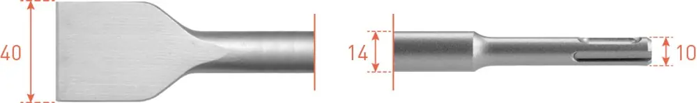 SDS-PLUS SPADEBEITEL, 40X250