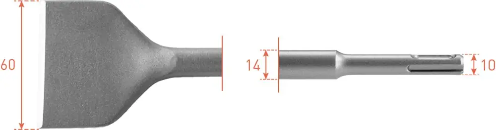 SDS-PLUS SPADEBEITEL, 60X250