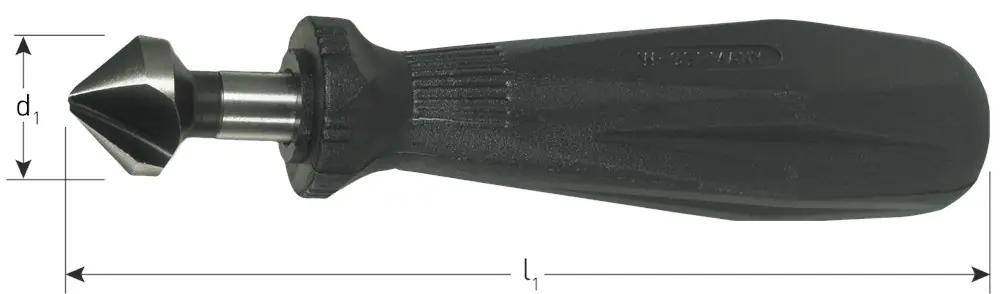 HSS-G VERZINKFREES 90°, DIN 335C, MET HANDVAT, ø16,5