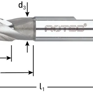 HSS-E UNIVERSEELFREES, DIN 884, KORT, ONGECOAT, ø7
