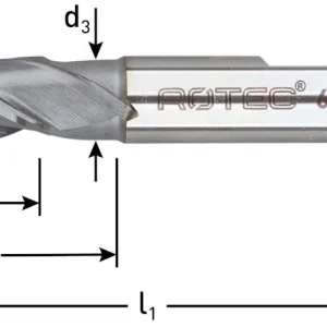 HSS-E UNIVERSEELFREES, DIN 884, KORT, ALCRN-GECOAT, ø14