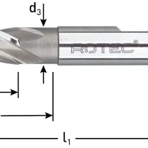 HSS-E VINGERFREES, DIN 844, KORT, ONGECOAT, ø7