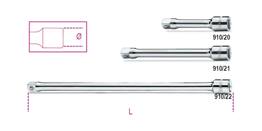 BETA 910/22-3/8" VERLENGSTUKKEN