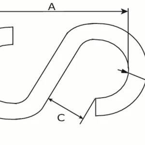 SHAK 4 IZL / S-HAAK 4MM RVS AISI 316