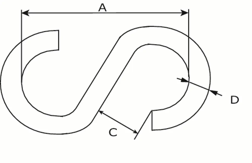 SHAK 4 IZL / S-HAAK 4MM RVS AISI 316