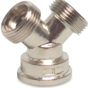 PROFEC Y-STUK MESSING HARD VERCHROOMD 3/4" BUITENDRAAD X BUITENDRAAD X BINNENDRAAD 30BAR