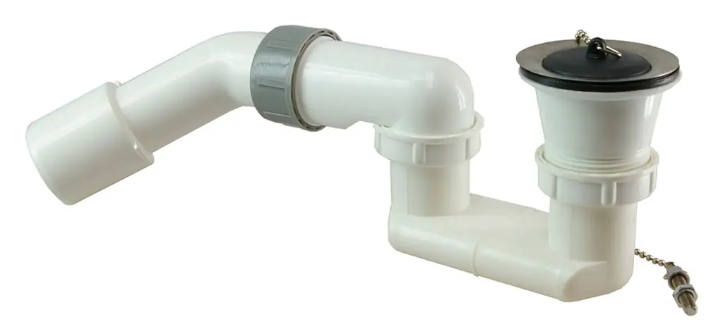 DOUCHEBAKSIFON MET PLUG 1 1/2" PVC WIT