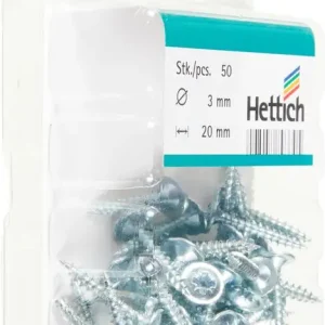 ACHTERWANDSCHROEVEN,METAAL,VERZINKT 3X20 MM