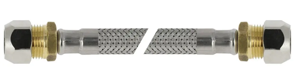 BONFIX RVS FLEX. AANSLUITLEIDING 35CM 12MM X 10MM KNEL