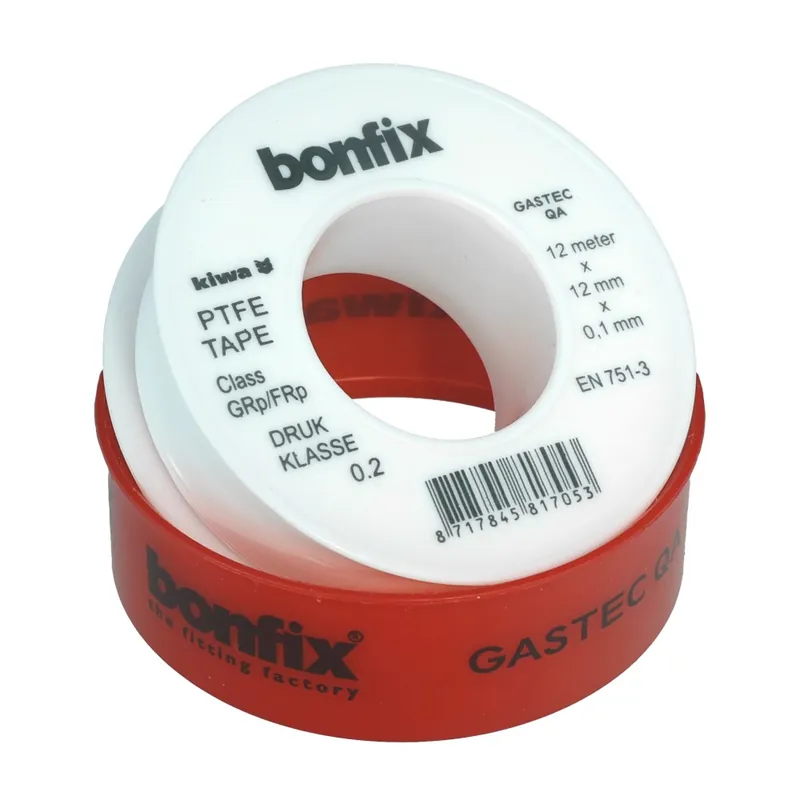 BONFIX KIWA GASTEC QA TAPE 12MM X 0,10 X 12M DRUKKL. 0,2