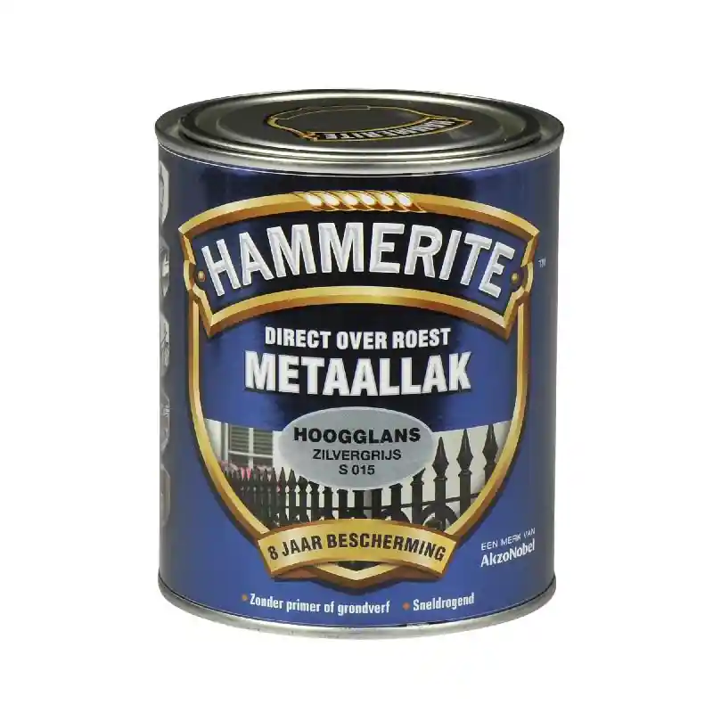 HAMMERITE HOOGGLANS ZILVER GRIJS 750ML