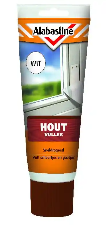 ALABASTINE HOUTVULLER WIT TUBE 330GR