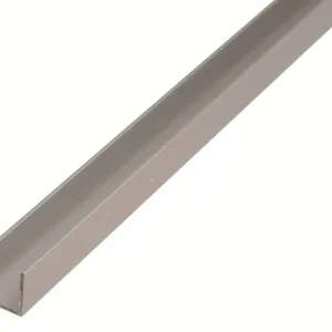 U PROFIEL ALUMINIUM ZILVER 8X10X8MM 1METER
