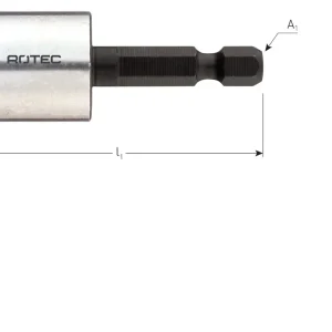 DOPSLEUTEL E6.3 1/4" BITOPN., MAGNETISCH, SW 19X65