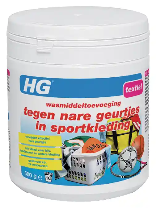 HG TEGEN NARE GEURTJES IN SPORTKLEDING WASMIDDELTOEVOEGING 500 GR