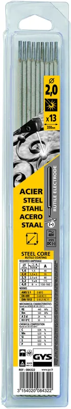 GYS ELEKTRODES STAAL O2,0MM (X13)