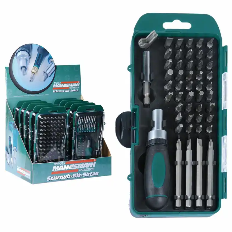 BITSET 49 DLG, RATELSCHROEVENDRAAIER, MAGNETISCHE BITHOUDER, 46 BITS C