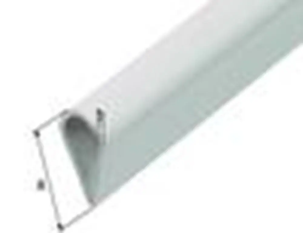 KLEMPROFIEL PVC WIT 15X0,9/1M