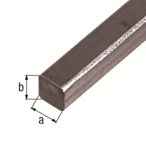 STALEN VIERKANTE STANG GLAD RUW MET DRAAD 12 X 12 1 METER