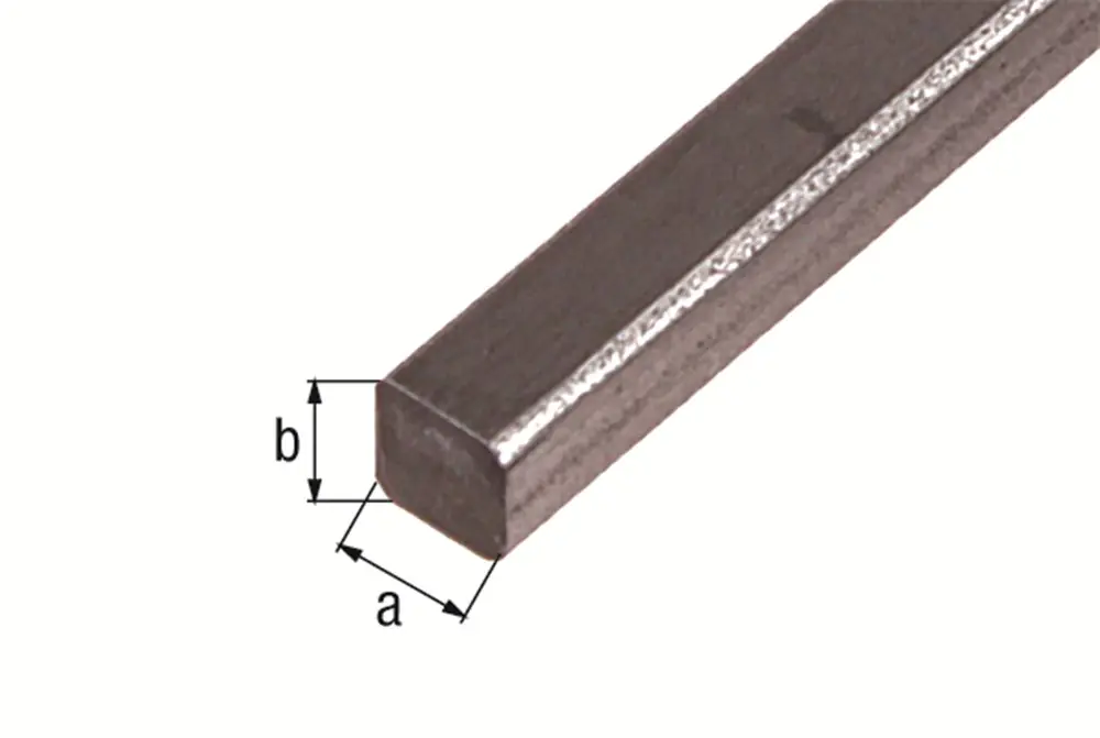 STALEN VIERKANTE STANG GLAD RUW MET DRAAD 12 X 12 1 METER