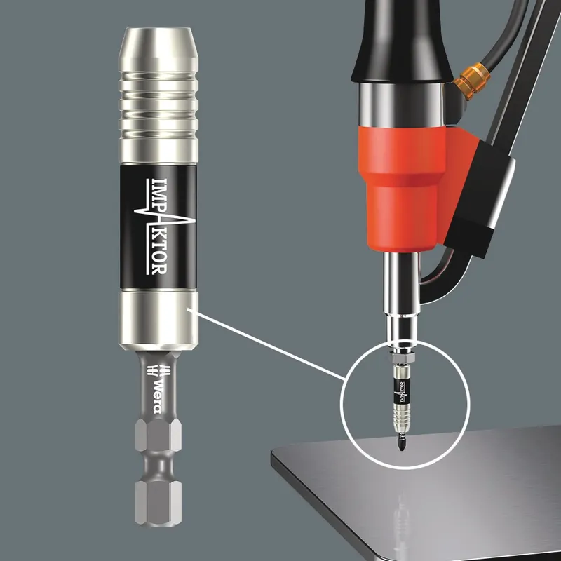 897/4 IMP IMPAKTOR HOUDER MET SPANRING EN MAGNEET, 1/4" X 75 MM