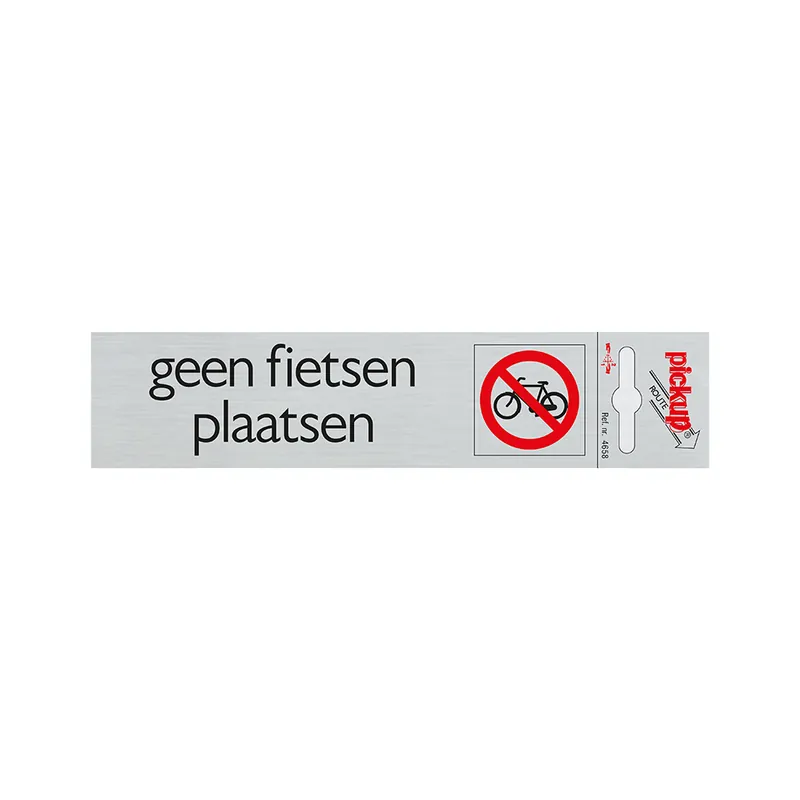 BORD ALULOOK GEEN FIETSEN PLAATSEN 165X44 MM ZELFKLEVEND