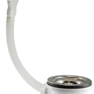 KORFPLUG MET ROOSTER EN OVERLOOP 90 MM X 6/4" RVS
