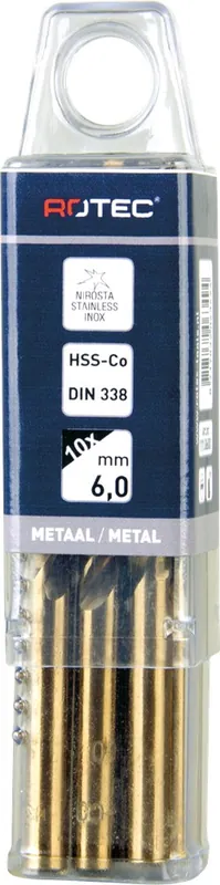 HSS-E SPIRAALBOOR, DIN 338, TYPE N, ø6,8
