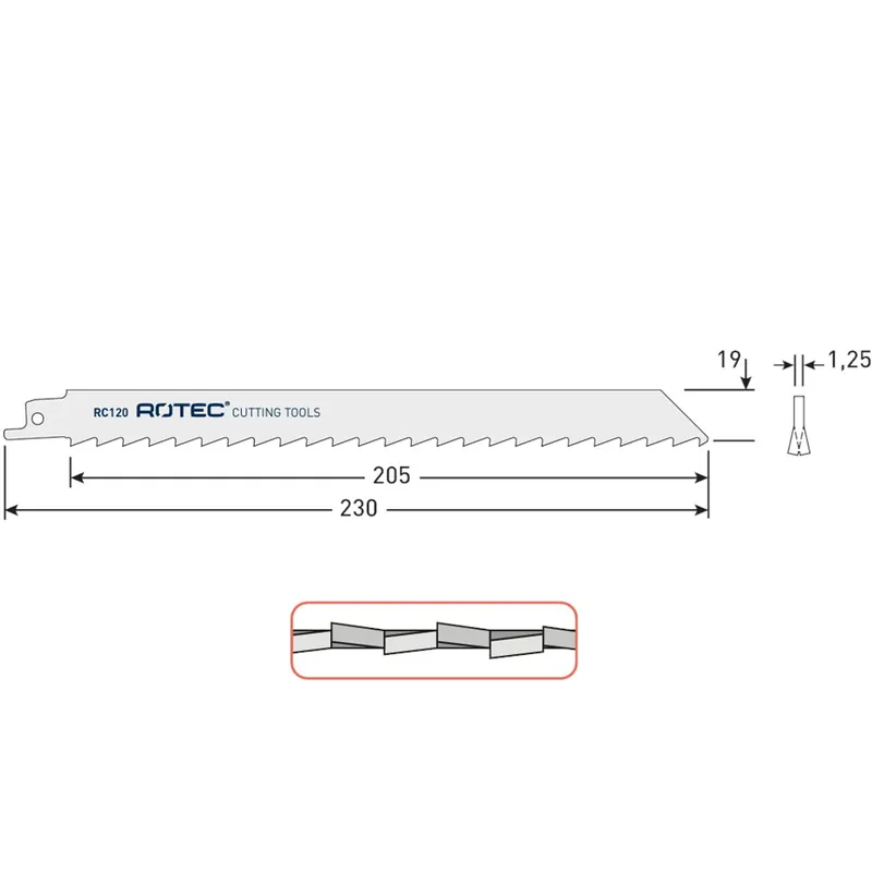 RECIPROZAAGBLAD RC120 / S1111K