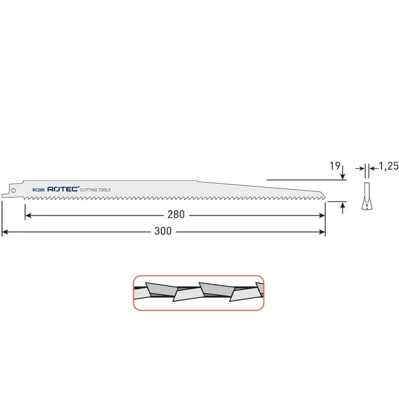 RECIPROZAAGBLAD RC200 / S1344D