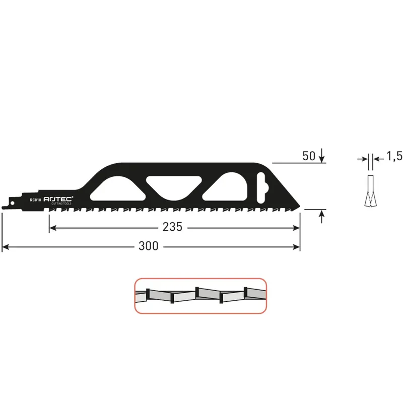 RECIPROZAAGBLAD RC810 / S1243HM