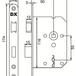 DNS-50-BBSS / DAG & NACHTSLOT / KLAVIER / RONDE VPL. RVS